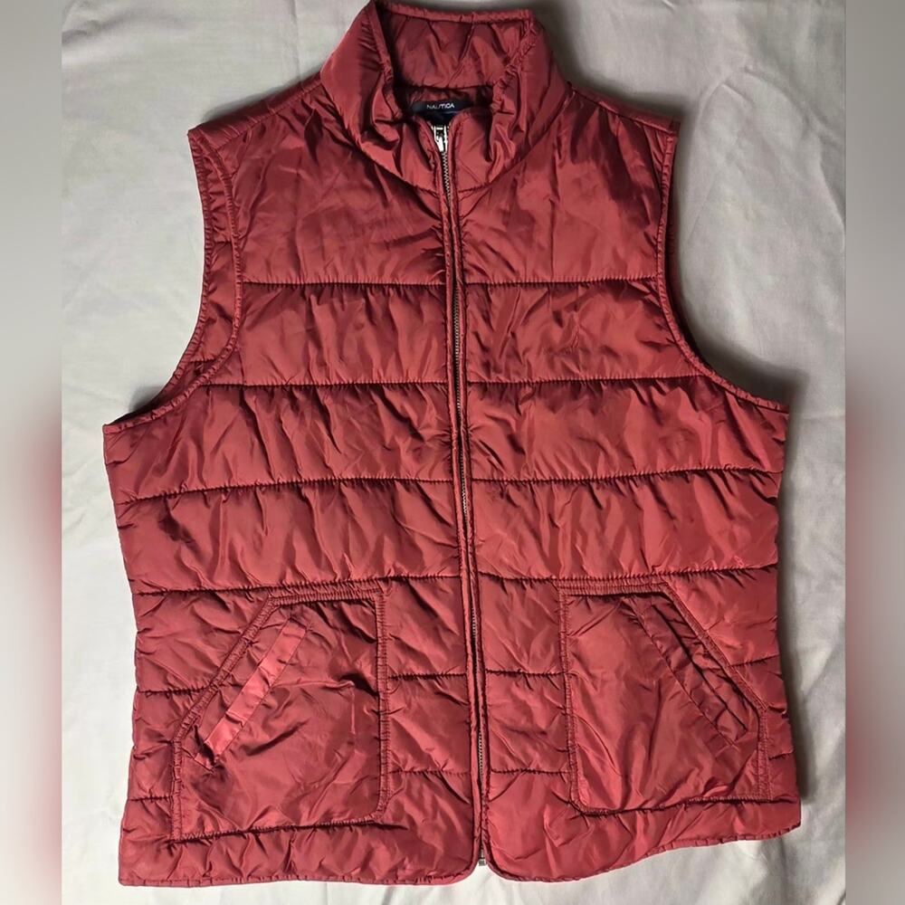 Nautica Women's Padded Vest, Size S, Brown-Reddish (Terracotta), 100% Nylon